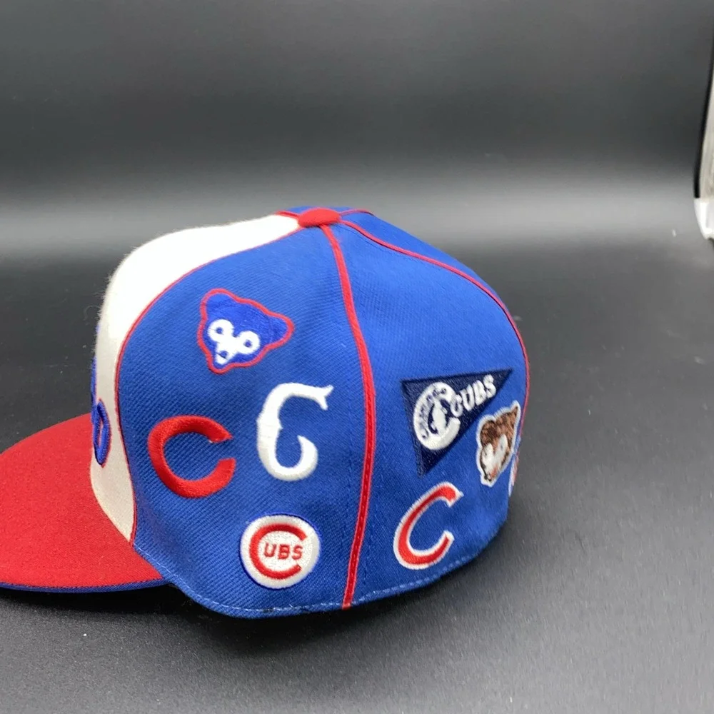 Chicago Cubs Hat Lot.   Fitted 7 1/8‎ Wool Cap Allover ++2 More Cubs Hats